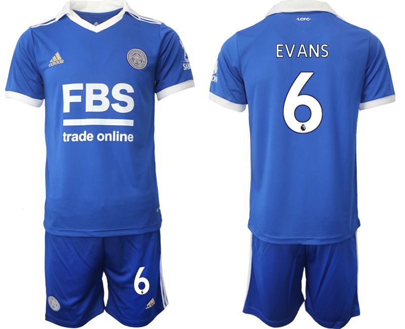 Men 2022-2023 Club Leicester City home blue #6 Adidas Soccer Jersey->dallas cowboys->NFL Jersey